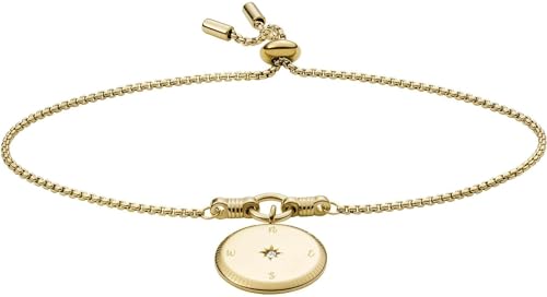 Fossil Armband Für Frauen Georgia, L: 216mm B: 15.8mm Gold-Edelstahl-Armband, JF03933710