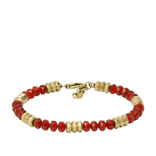 Fossil Herrenarmband All Stacked Up Beads Achat rot, JF04606710