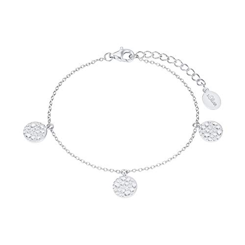 s.Oliver Armband 925 Sterling Silber Damen Armschmuck, 16+4 cm, Silber, Kommt in Schmuck Geschenk Box, 2027557