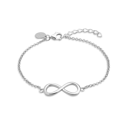 XENOX® | Infinity Armband - Damen Armband aus hochwertigem 925/- Sterlingsilber mit Infinity-Anhänger | XS2764