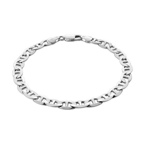 Herren-Armband aus massivem 925 Silber, 22 cm Geschenk für Mann oder Freund mit Schmuckbox Nickelfrei und anlaufgeschützt