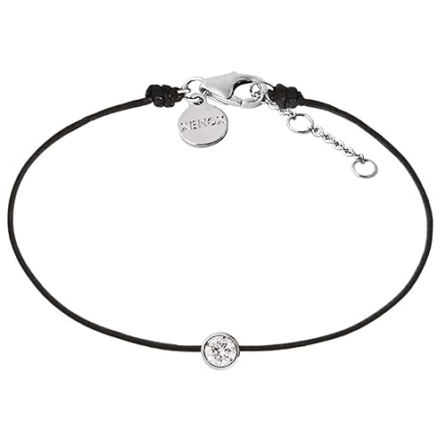 XENOX XS7321 Damen Armband Silver Circle Sterling-Silber 925 Silber schwarz Zirkonia 18,5 cm