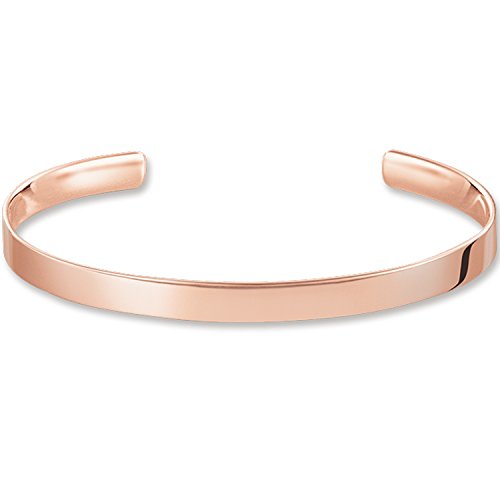 Thomas Sabo Damen-Armreif Love Cuff Silber vergoldet 8.7 cm - AR087-415-12-M