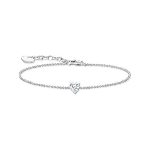 Thomas Sabo Armband mit pinkfarbenem Zirkonia-Herz 925 Sterlingsilber A2157-051-14