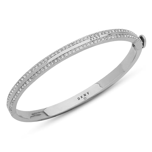 DKNY Womens Pave Armreif in Silber mit Kristallsteinen, 60495776