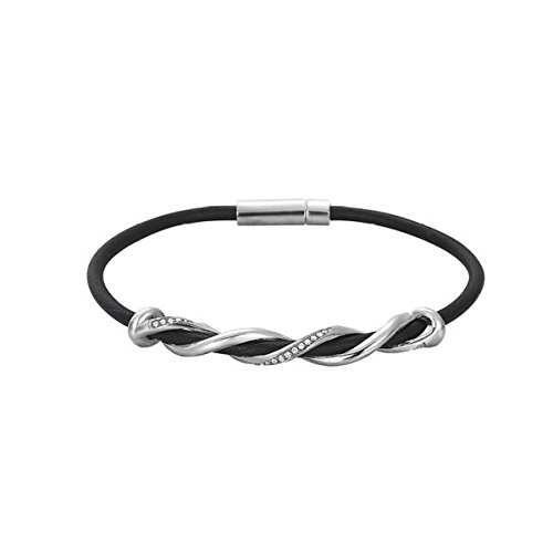 Esprit ESBR91287D170 Damen Armband swiveled black silver Sterling-Silber 925 Schwarz Zirkonia 17 cm