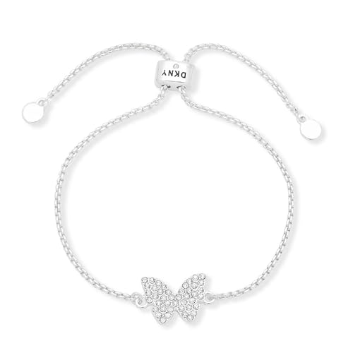 DKNY Womens Butterfly Slider Armband in Silber mit Kristallsteinen, 60538635