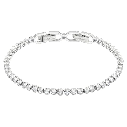 Swarovski Emily Armband, Weiss, Rhodiniert