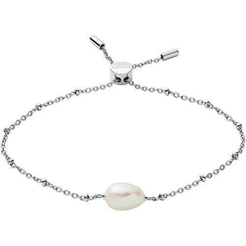 Skagen Damen Gliederarmband Agnethe Süßwasserperle silberfarben, SKJ1399040