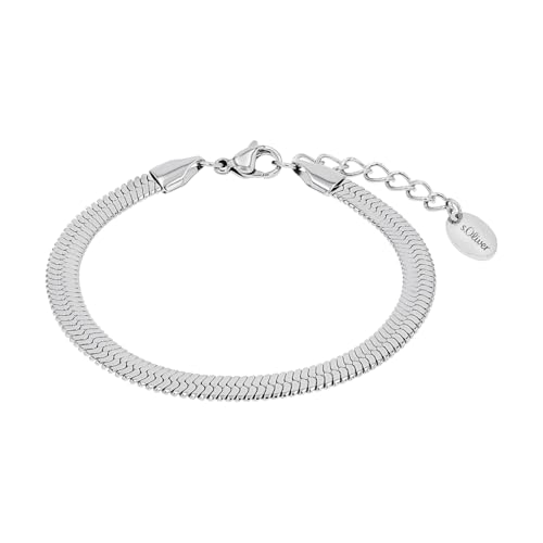 s.Oliver Armband Edelstahl Damen Armschmuck, 17+3 cm, Silber, Kommt in Schmuck Geschenk Box, 2036833