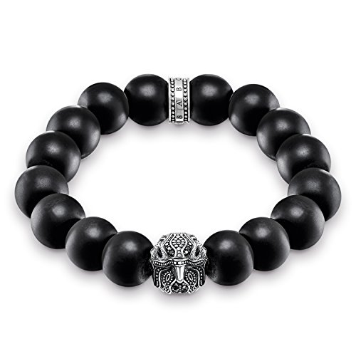 Thomas Sabo Herren-Armband Rebel at heart 925 Silber Onyx schwarz 16 cm - A1578-812-11-L16