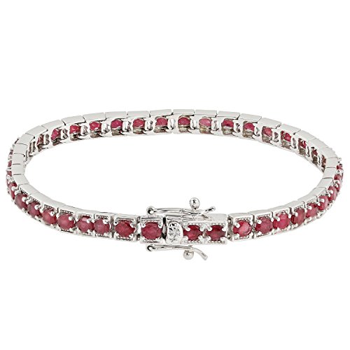 Harry Ivens Damen-Armband aus echt Silber 925 mit Rubin rot 19cm