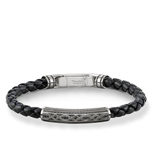 Thomas Sabo Herren-Armband Rebel at heart 925 Silber Zirkonia schwarz 18.5 cm - A1407-805-11-L18.5