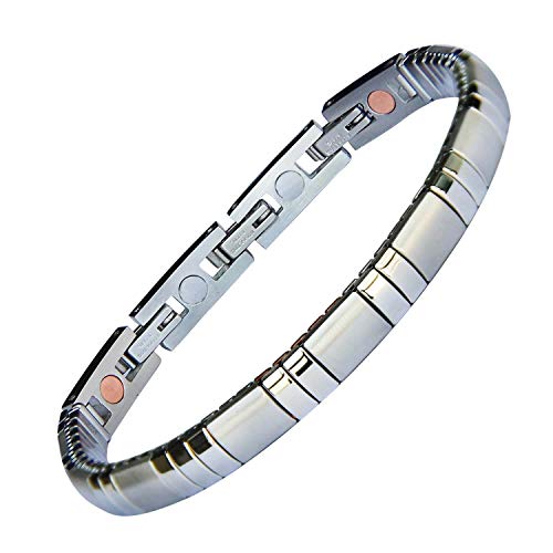 Positive Energy flexibles Edelstahl Magnetschmuck Armband mit Kupfer ENERGETIX 4you 183 Cu MAGNETIX Cube Retro Flexi L - XL 19-22.5 cm