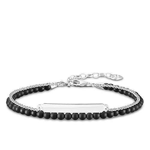 Thomas Sabo Damen-Armband Love Bridge 16 - 19cm 925 Silber Glas schwarz 3 cm - LBA0117-023-11-L19v