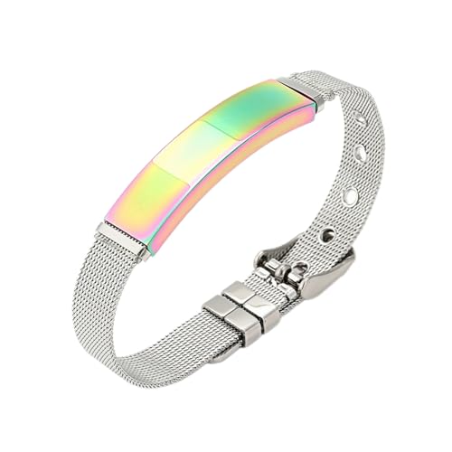 Itkcozcg Modischer Schmuck, Paar-Armband mit Gravur, elegantes Armband, Verzierung, Gravur, Edelstahlarmband für Paare, Stainless Steel